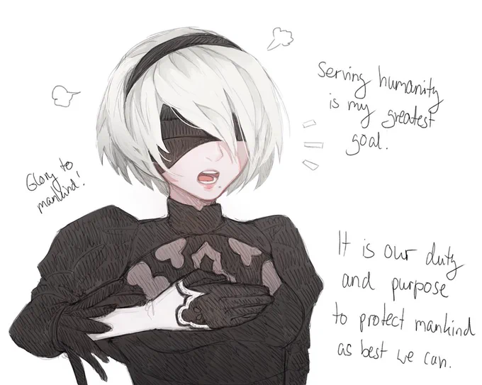 just imagine any conversation between those two 
#nier 