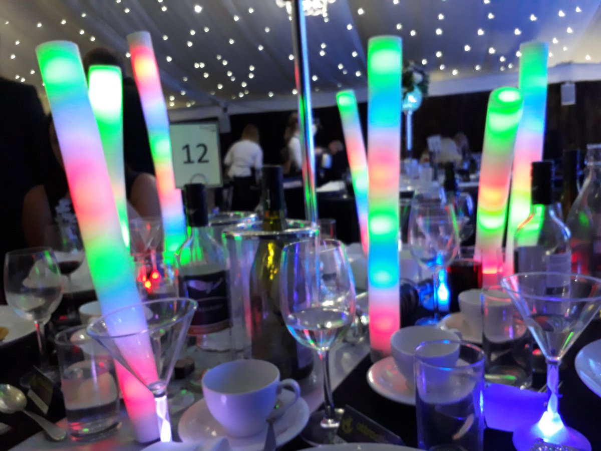 Anwar_Sohawon_'s tweet photo. The most colourful table. In more ways than one #neon @MrsUKLoo @TTGMedia @BourneLeisure @WeGiveUTheWorld #MidlandsTravelTradeBall #attractionpacked https://t.co/vk3Yhc2tut