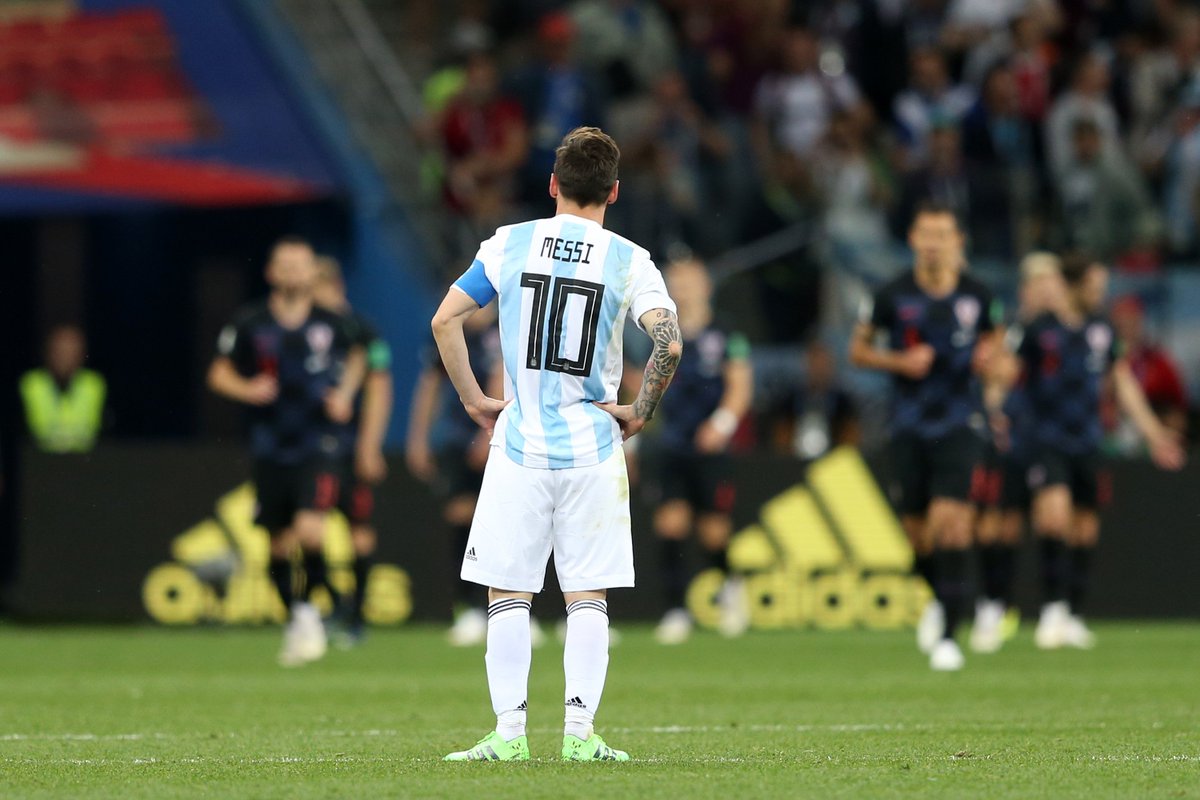 cyrilmourinho's tweet photo. Sampaoli : "La réalité de l'équipe argentine assombrit l'éclat de #Messi". Tout est dit. #ARGCOR #CM2018 https://t.co/e3SjoT2qta
