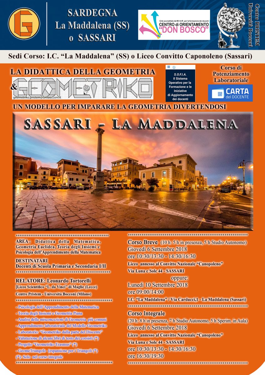Torto_Prof's tweet photo. Gemetrikisti si riparte! 
Il 4° Geometriko Teacher's Tour taglia il nastro inaugurale nella meravigliosa Sardegna! https://t.co/oDvzgNBUuL