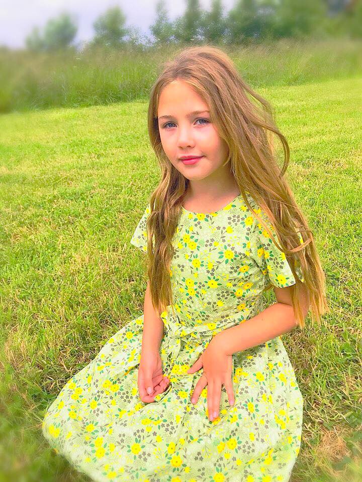 BritishDesigns's tweet photo. Buttercup Princess dress: A riot of buttercups, daisies and cowslip. A stunning representation of British meadow on 100% woven cotton fabric. 
Best selling dress in June. https://t.co/cmM1gDcmJG