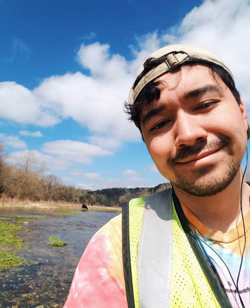 USGS_Oklahoma's tweet photo. To celebrate #NationalSelfieDay here are some selfies of our team out in the field enjoying all types of weather and even the occasional cow! #USGS #oklahoma #OKWSC https://t.co/wqdo1aeKrp