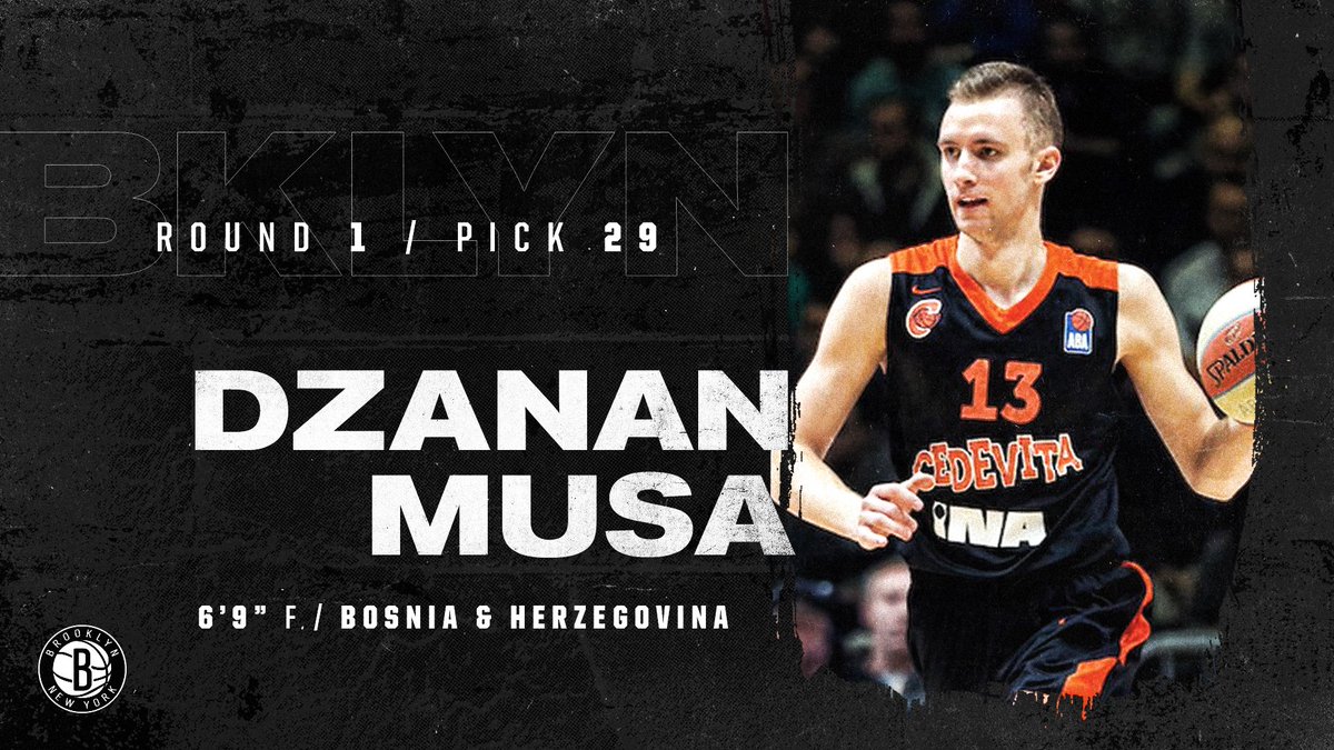 With the 29th pick in the 2018 #NBADraft, the Nets select Džanan Musa! https://t.co/XfuFph0aIO