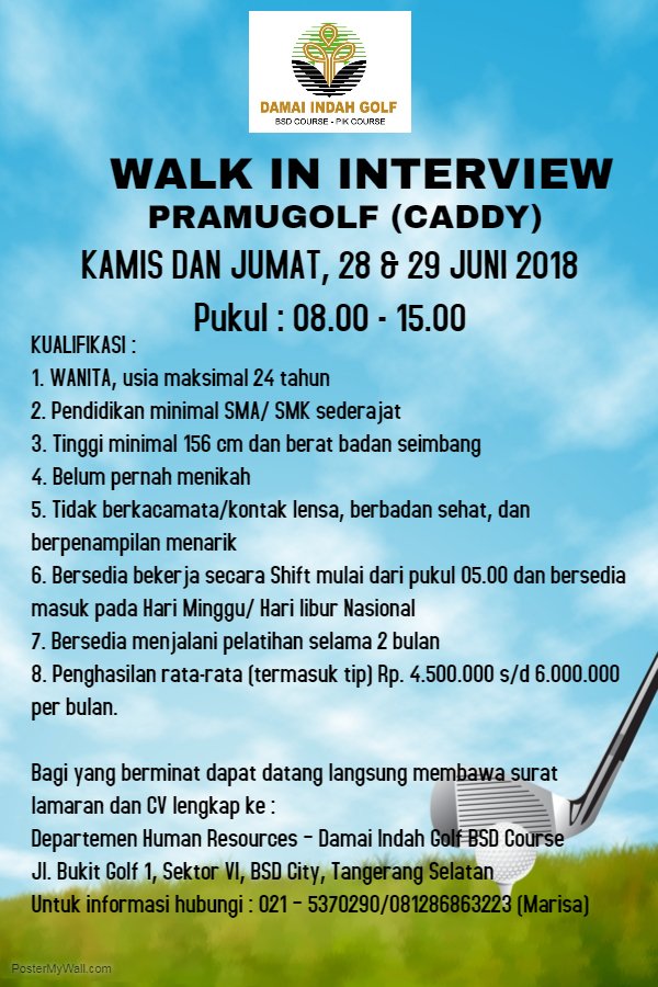 Damai Indah Golf At Rekrutmendig Twitter