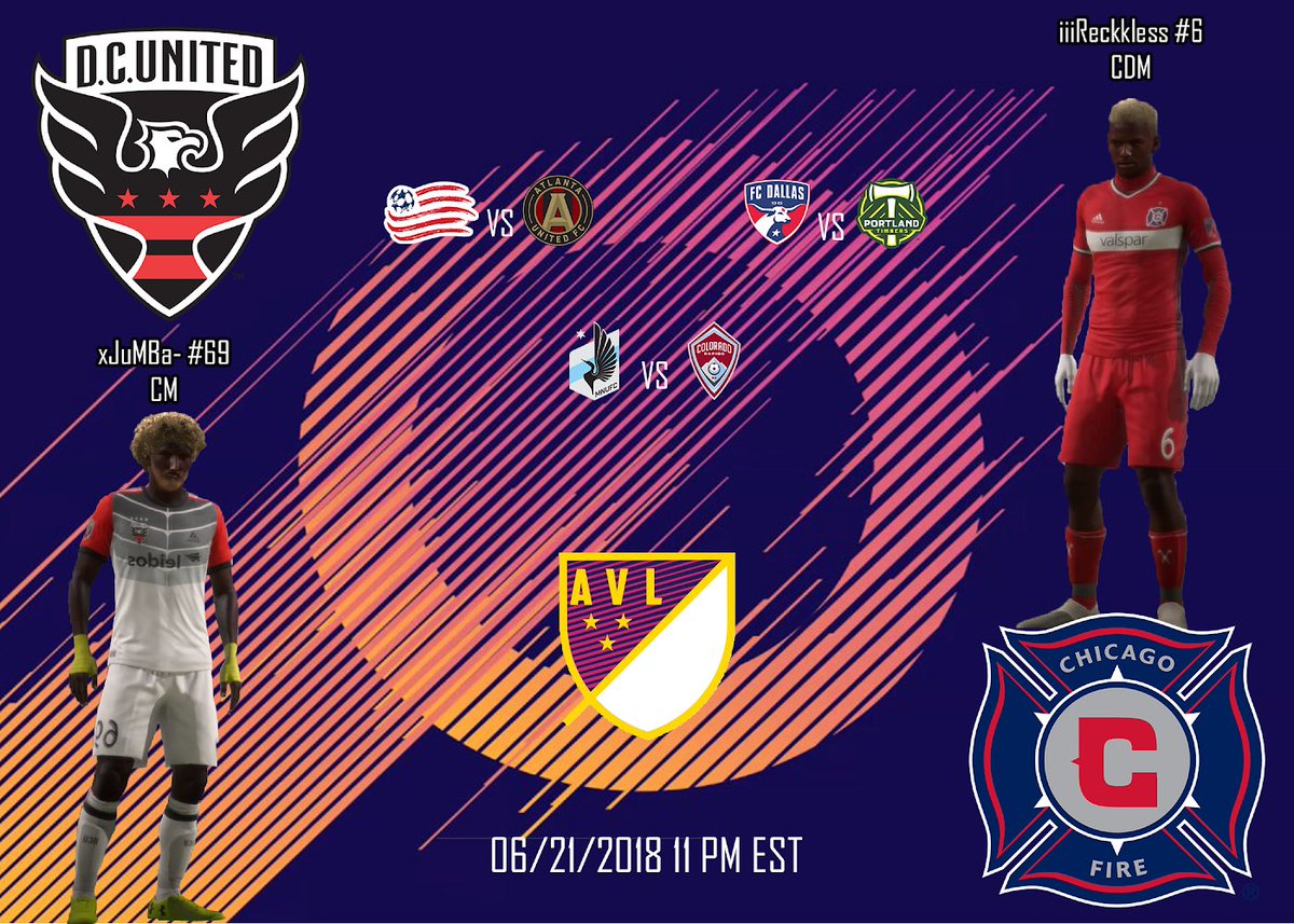 VPN_AVL's tweet photo. Tonight Round 2 of playoffs continues Tune in! Featuring game of the night VPN D.C. United faces VPN Chicago Fire in which an old rivalry between iiiReckkless and xJuMBA- continues. Who’s playoffs run will end tonight? Comment below ⬇️⬇️
#fifa #fifa18 #proclub #fifaworldcup https://t.co/jtwaA8O6hl
