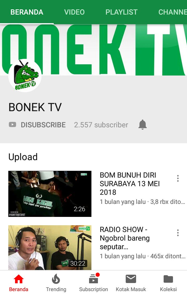 bonek_tv's tweet photo. Agar tidak ketinggalan info tayangan terbaru #BonekTV monggo klik 'Subscribe' di https://t.co/Bdp5ohVw7m
#Bonek #Persebaya #Surabaya https://t.co/fvDGwuBTT2