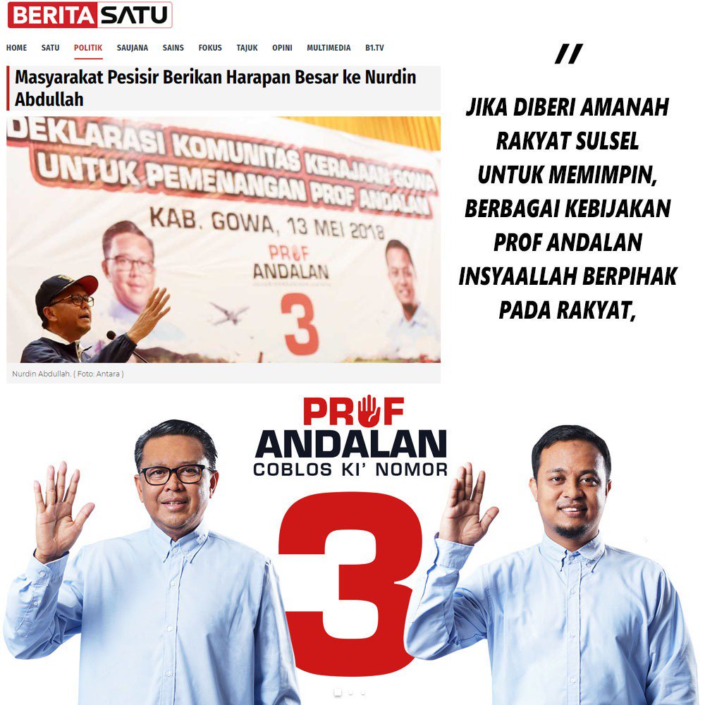 besar harapan masyarakat yang bertumpu pada prof andalan. semoga beliau bisa mewujudkan harapan masyarakat sulawesi selatan
#ProfAndalan 
#PilihProfAndalan 
#SulselJaya