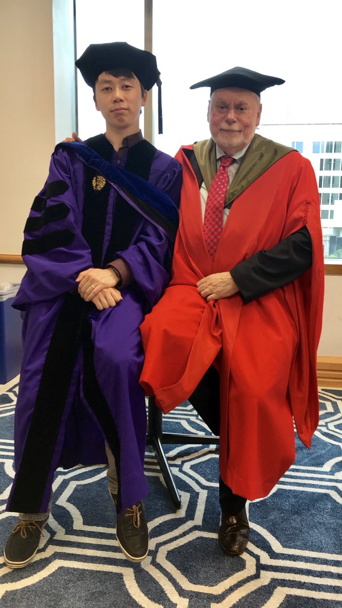 sirfrasersays's tweet photo. Radical chemist @yupingwang17 (2012-17) returned from @MIT to @NorthwesternU on the wettest of days in Evanston to attend the 17th Annual PhD Hooding Ceremony where I had the pleasure of being the other part of the act. Congratulations Yuping!  All the very best for your future. https://t.co/gnU4yhHoHj