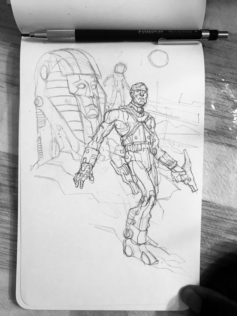 davedesigned's tweet photo. The baby, MY BABY is asleep. #draw #pharoid #micronauts #microman https://t.co/FAnxqvvjEV