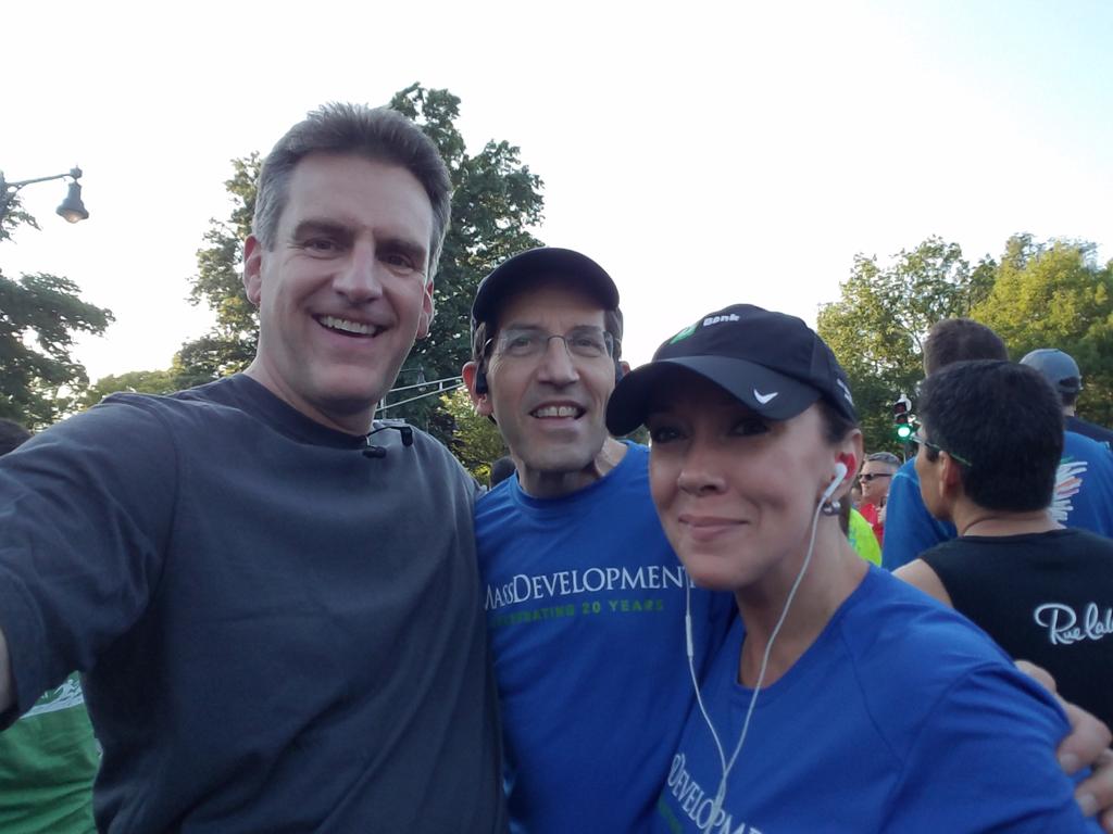 JayAshMACP's tweet photo. MassDev repped at #jpmcx JPMorgan Corporate Challenge with Steve Chilton &amp; @JulieBusDev413 and 9000 other real estate professionals.  Gr8 event for Boston Childrens Hospital! https://t.co/UFN8TPqLkL