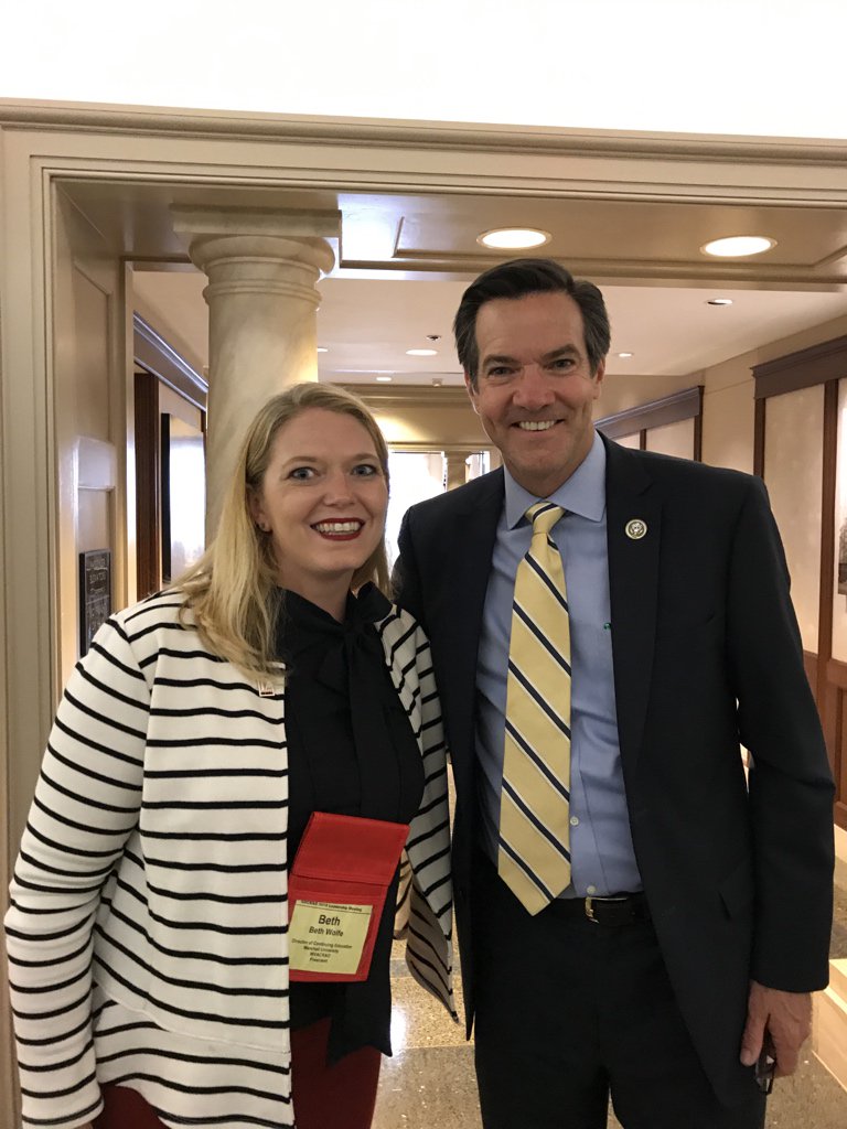 beth_wolfe's tweet photo. Awesome to run into @EvanJenkinsWV while on the Hill representing @AACRAO today. Appreciate him taking a few minutes out of an eventful day to talk about #HigherEd and #access for #wvstudents. https://t.co/lWWKCOyJ2O