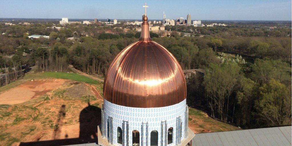 thinkcopperUS's tweet photo. Holy Name of Jesus Cathedral was just named one of our #NACIA2018 award winners for its 60-ton colossal #copper dome. Congratulations Baker Roofing! https://t.co/LDhFNtPxks