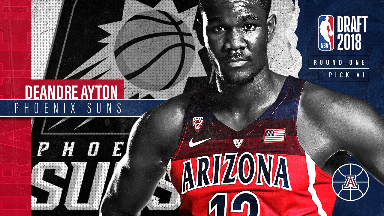 Arizona Basketball On Twitter D E A N D R E Is No 1 Ayton Becomes The First Wildcat In Arizona History To Be Selected With The 1st Overall Pick Of The Nbadraft Https T Co Ye1qe7yfhr Twitter
