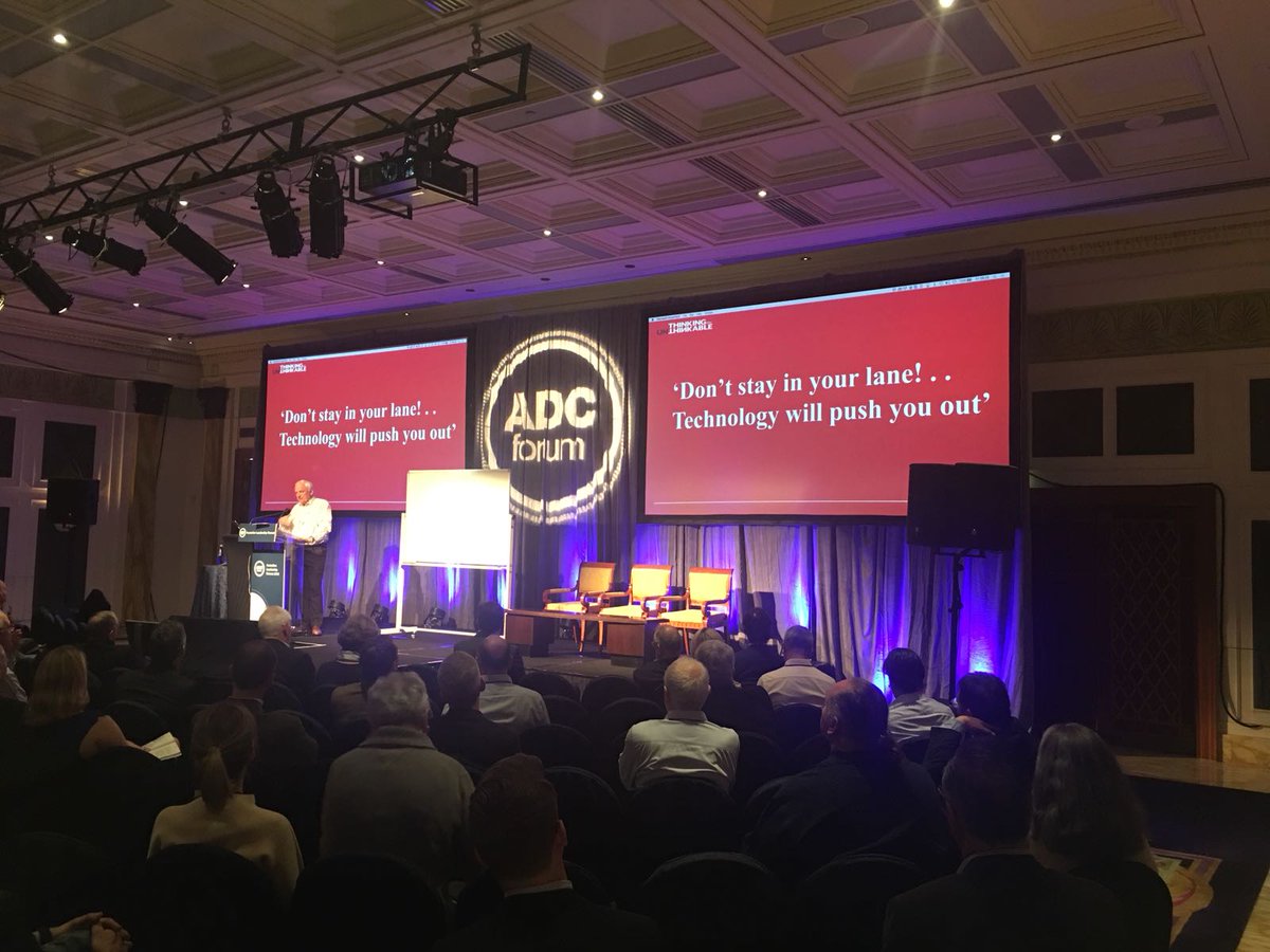 ADC_Forum's tweet photo. Don't stay in your lane!.. Technology will push you out. @NikGowing #ALR2018 https://t.co/r0t8LiHRW7