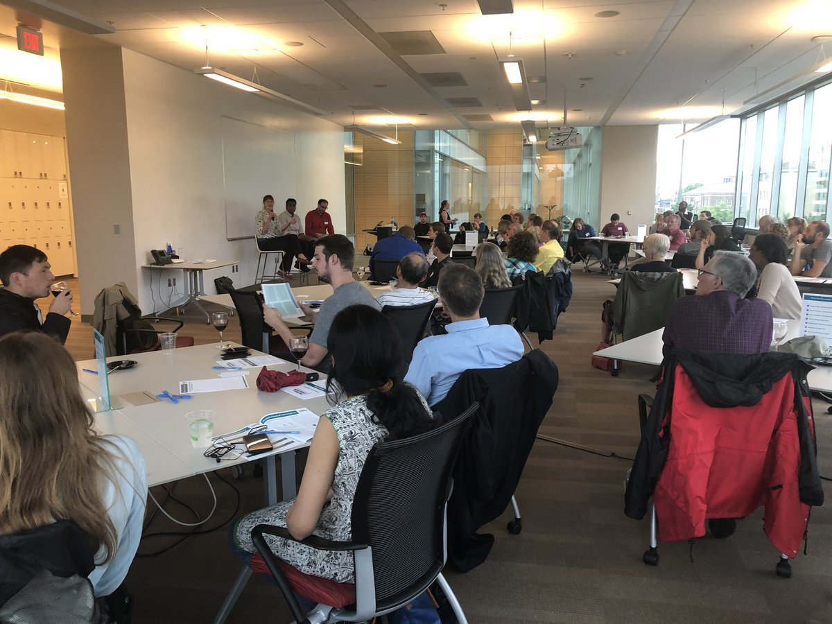 Morgridge_Inst's tweet photo. Moved on to the panel section of the science cafe— presenters @sahakris and Jill Wildonger of @UWBiochem taking questions on #GenomeEditing from the audience #BuildingWithBiology
#NISEnet
#EditingOurEvolution https://t.co/WkoPLw95xe