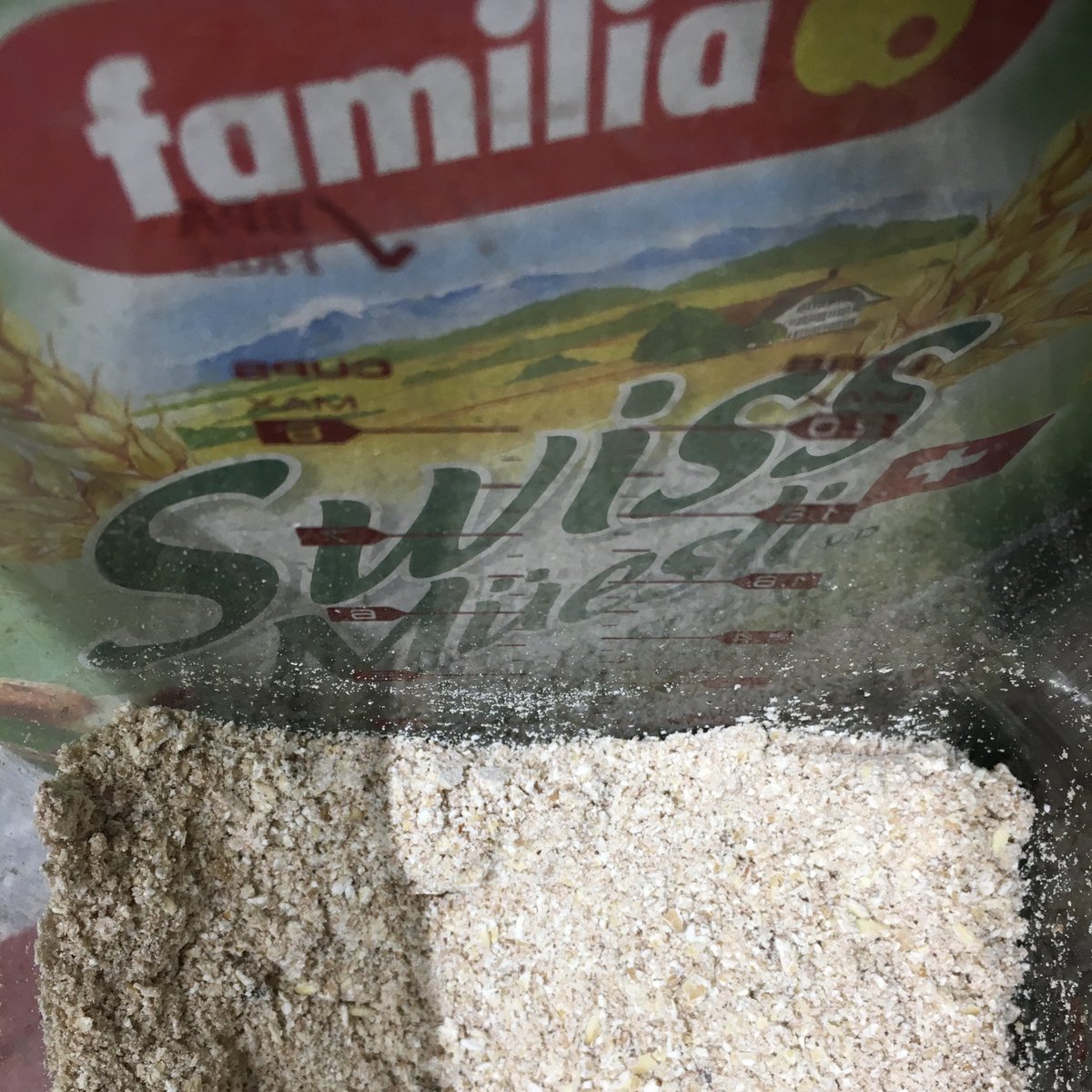 Familia Swiss Müesli fine blend to cook in hot water for instant meal, soak over night for cold breakfast, & mix with chocolate powder for energy drink