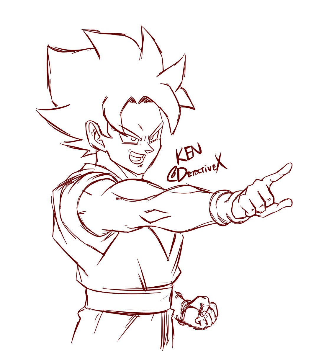 SS Goku sketch. 