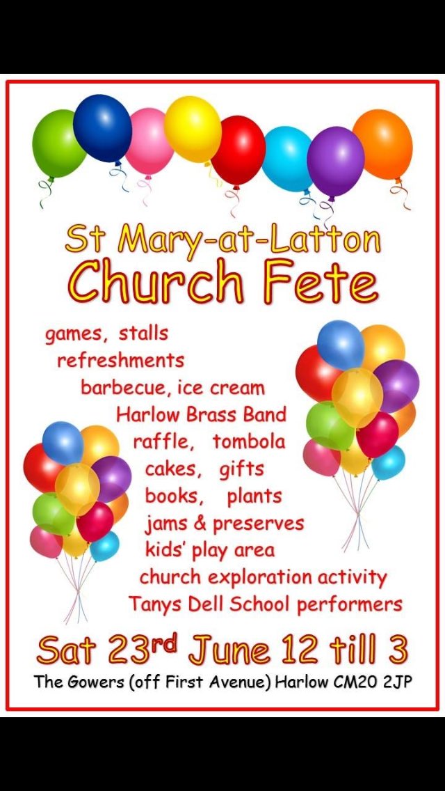 Come and join us at St Mary at Latton  Church  fete tomorrow from 12pm #harlow #music #brassband #community #bigupharlow