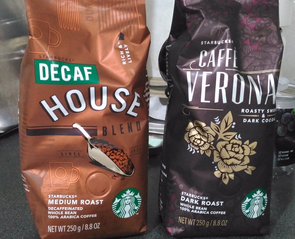 Ching Jung Lin Starbucks 佛羅娜綜合咖啡豆 Caffe Verona 低咖啡因星巴克家常咖啡豆 Decaf House Blend Coffee Ching Jung Lin Starbucks 佛羅娜綜合咖啡豆 Caffe Verona 低咖啡因星巴克家常咖啡豆 Decaf House Blend Coffee
