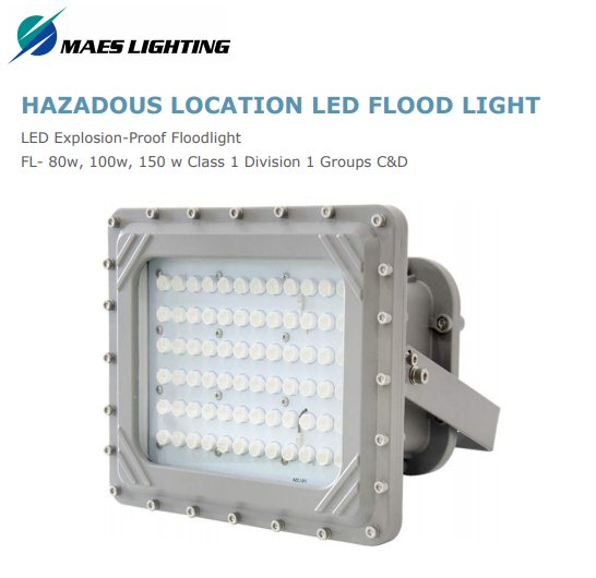 MaesLighting's tweet image. This #Class1Division1 #ExplosionProofLEDFloodLight is updated to the newest technology &amp;amp; can operate in temperatures of -40° C to 60° C. maeslighting.com/product/fl-ser…