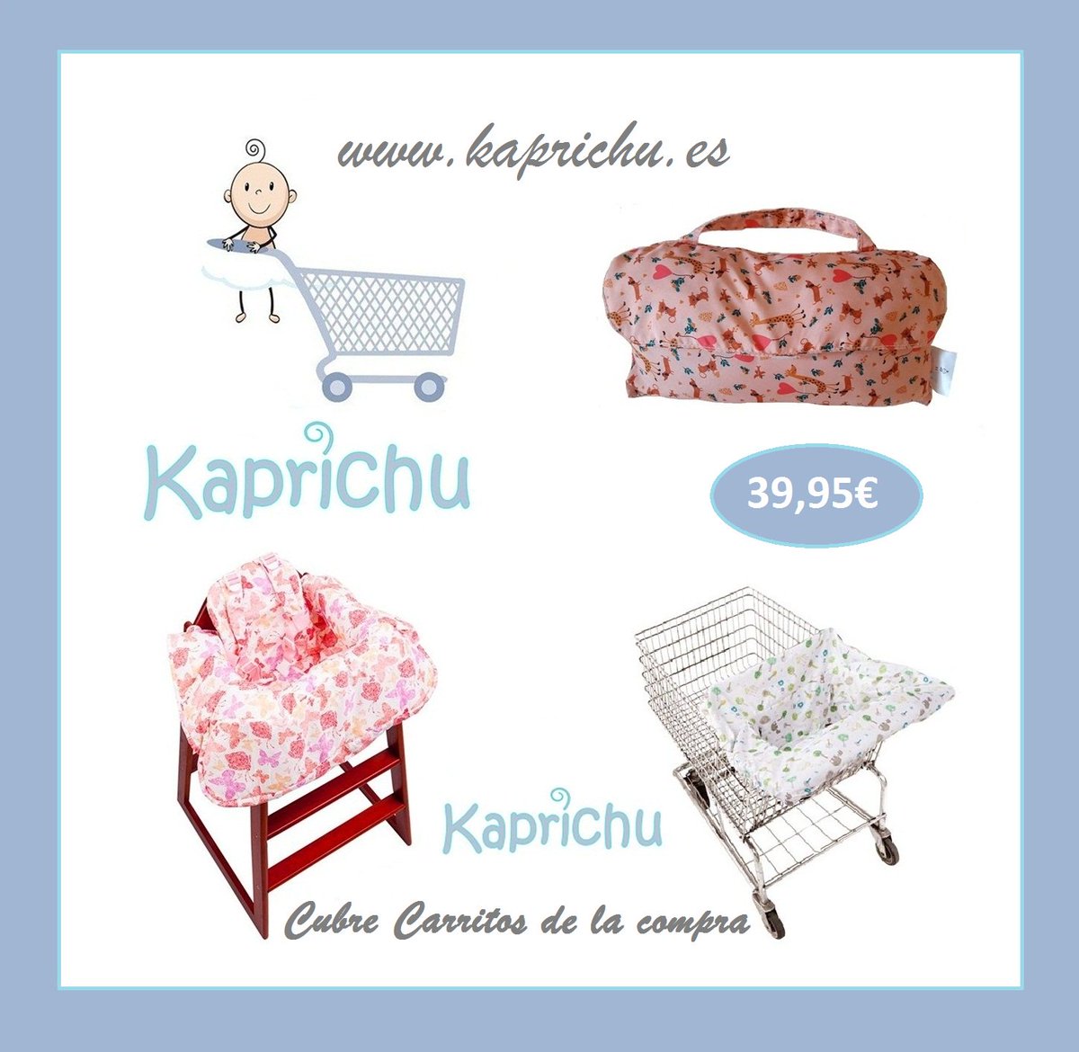 kaprichubaby's tweet photo. Los artículos de #puericultura de @kaprichubaby facilitan el cuidado de los #peques de la casa y son lo más práctico y cuqui que te puedas imaginar. Descubre nuestra variedad de #productos para #bebé en https://t.co/RxVmyUC4EI
#cubrecarritosdelacompra #kaprichu #mamá #papá #niños https://t.co/NtNmOKNBQQ