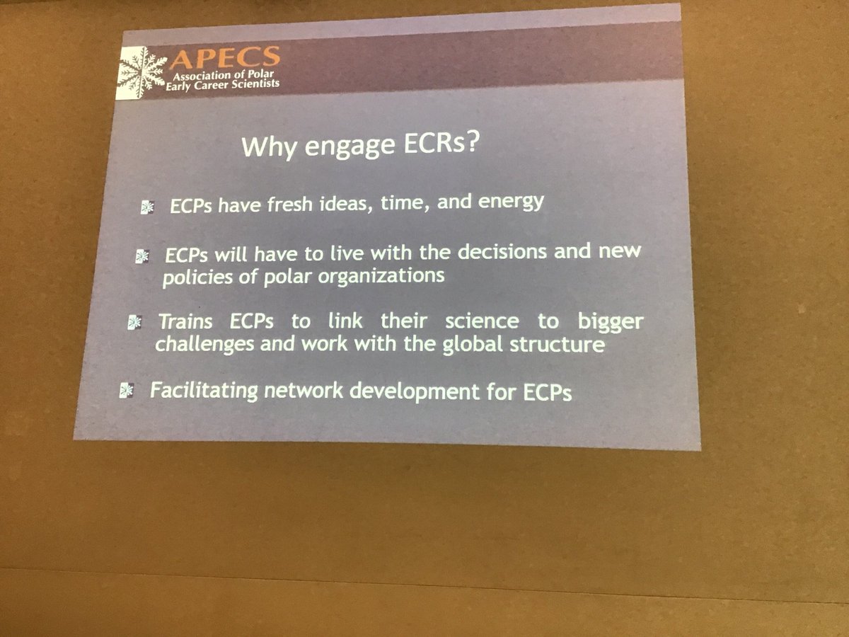 rrich's tweet photo. Early career professionals make a difference. Great slide from @Polar_Research at #polar2018 “Connecting Polar Research Across Boundaries” symposium https://t.co/RqdNiIOakO