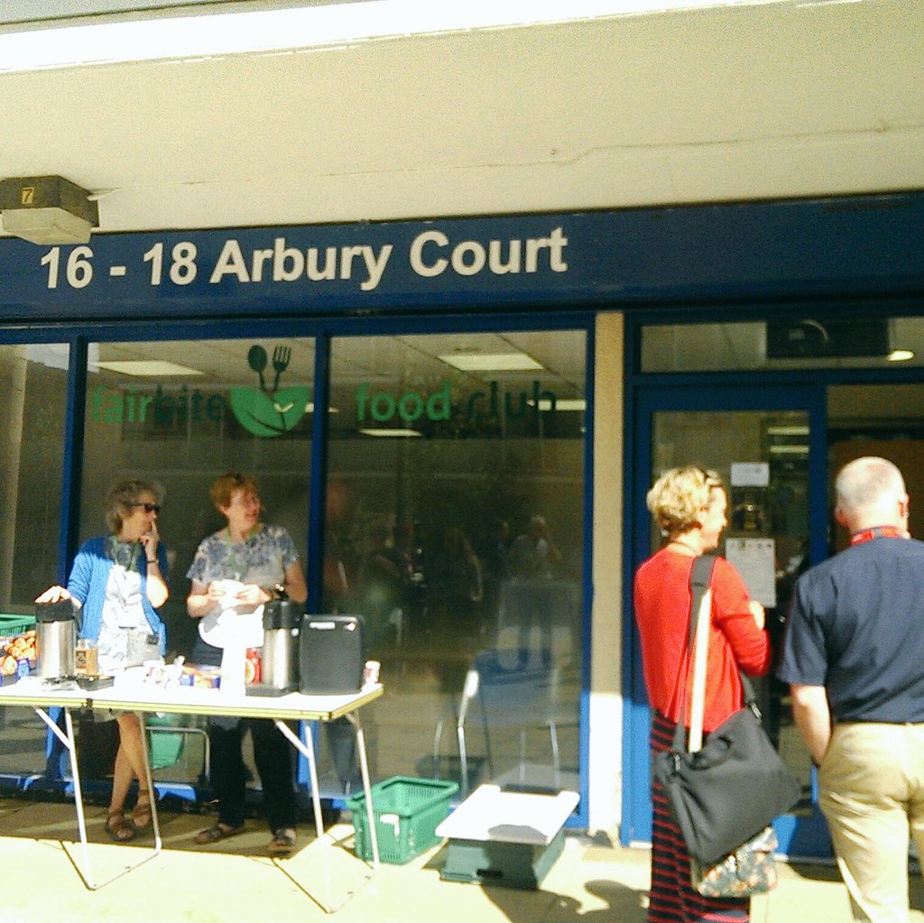 FoodCycleCamb's tweet photo. Lovely to attend the opening of the new #Fairbite food club in #Arbury yesterday. Looking forward to collaborating on food waste and food poverty issues in North #Cambridge @CambFoodBank @ARB_Church #community https://t.co/DaZ0fs42JJ