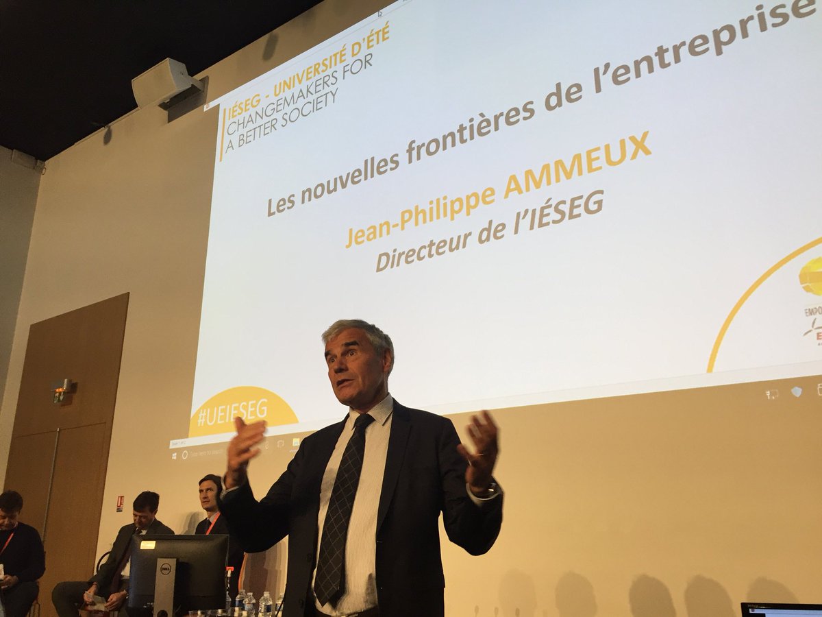 Début de #UEIESEG avec le mot du directeur de l’@IESEG ! @cnje