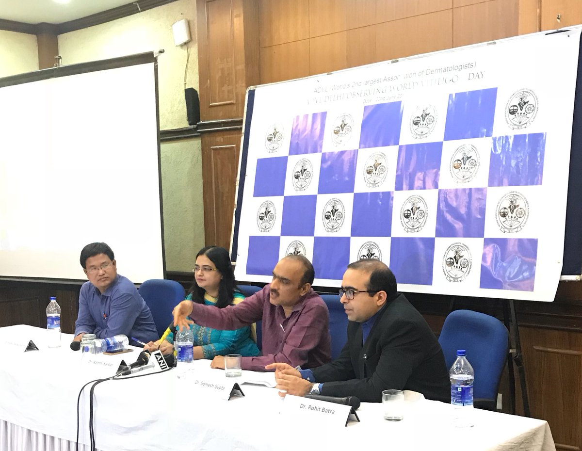 IADVL DELHI observing World Vitiligo Day. Live from Press Conference at Press Club Of India, Delhi.

#IADVLSkin #IADVL #PressConference #WorldVitiligoDay #Vitiligo #DrKDBarman #DrRashmiSarkar #DrSomeshGupta #DrRohitBatra