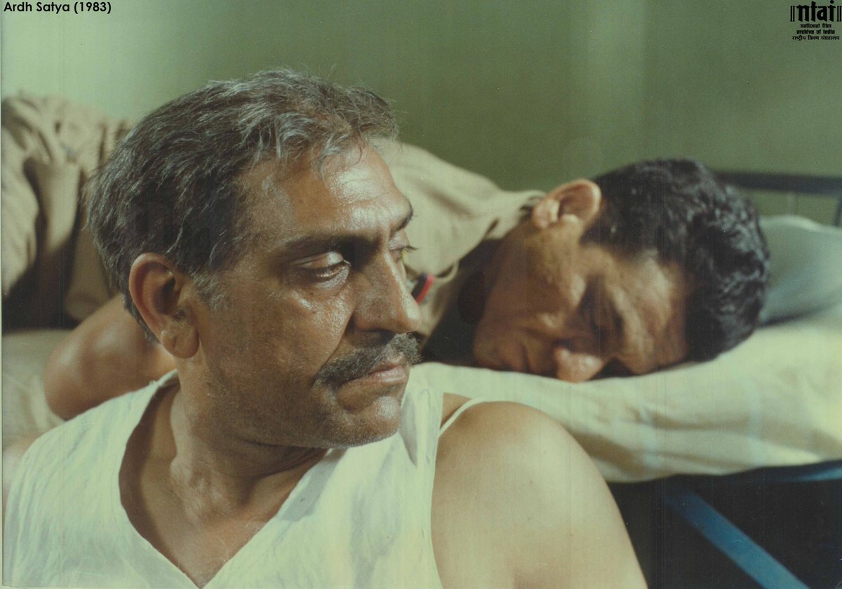 NFDC-National Film Archive of India on X: "On #AmrishPuri's birth  anniversary, take a look at this intriguing frame featuring him and #OmPuri  from Govind Nihalani's hard-hitting landmark film #ArdhSatya. Amrish Puri  played