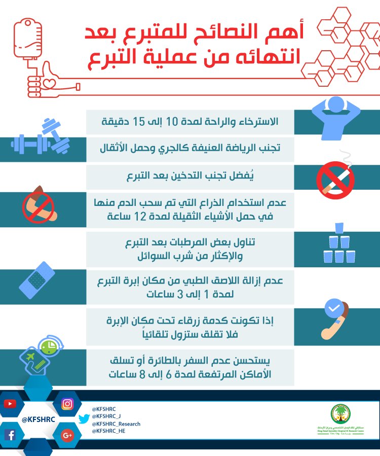 مستشفى الملك فيصل التخصصي بالرياض Na Twitteru تبرع وساهم في إنقاذ حياة مريض بنك الدم في مستشفى الملك فيصل التخصصي بـ الرياض يفتح أبوابه استثنائيا يوم الجمعة بسبب الحاجة الماسة للتبرع بالدم وخاصة فصيلتي O