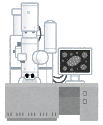 With Isopo على تويتر 透過型の電子顕微鏡 Tem とモニタに映し出された何かの細胞のイラストです いらすとや さんすごいな いろいろあって楽しい いつか使ってみたい