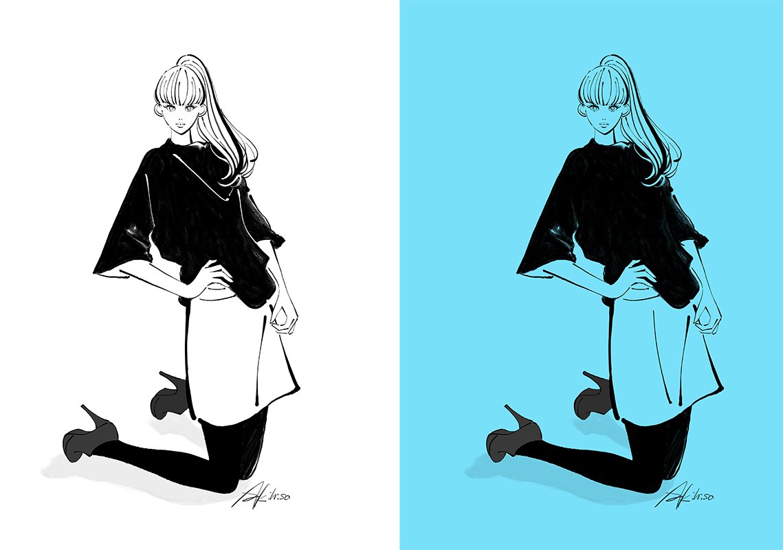 illustration No.f159
二つの背景色パターンで。
#akihisasawada #illustration #イラストレーション #illustrator #イラストレーター #イラスト #illust #モノトーン #女性 #モノクロ #線画