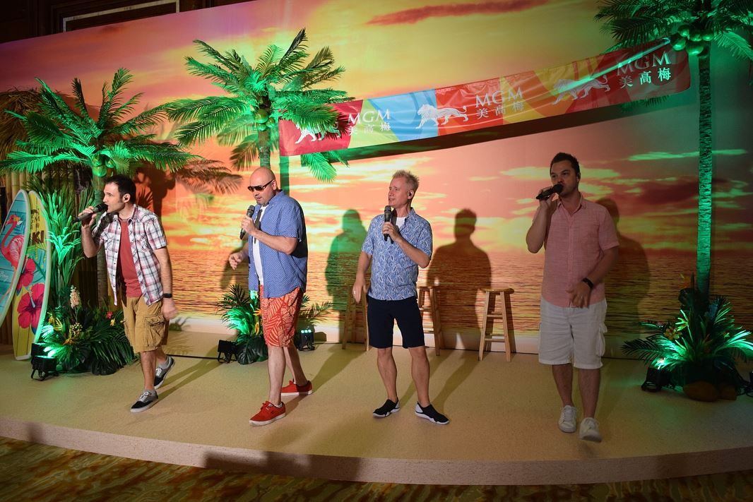 metrovocalgroup's tweet photo. #MVG did a Summer themed gig for LinkChoice Studio in Macau. Very fun and relaxed. We had... https://t.co/KdnC3YSxRL https://t.co/1GjiMkdP4G