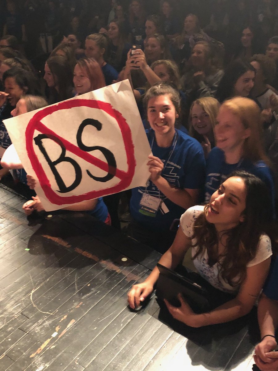PAGirlsState's tweet photo. Hey @PABoysState, thanks for coming and performing at our talent show! The sign may say otherwise,  but we loved having you there https://t.co/RdbZqWmPeP