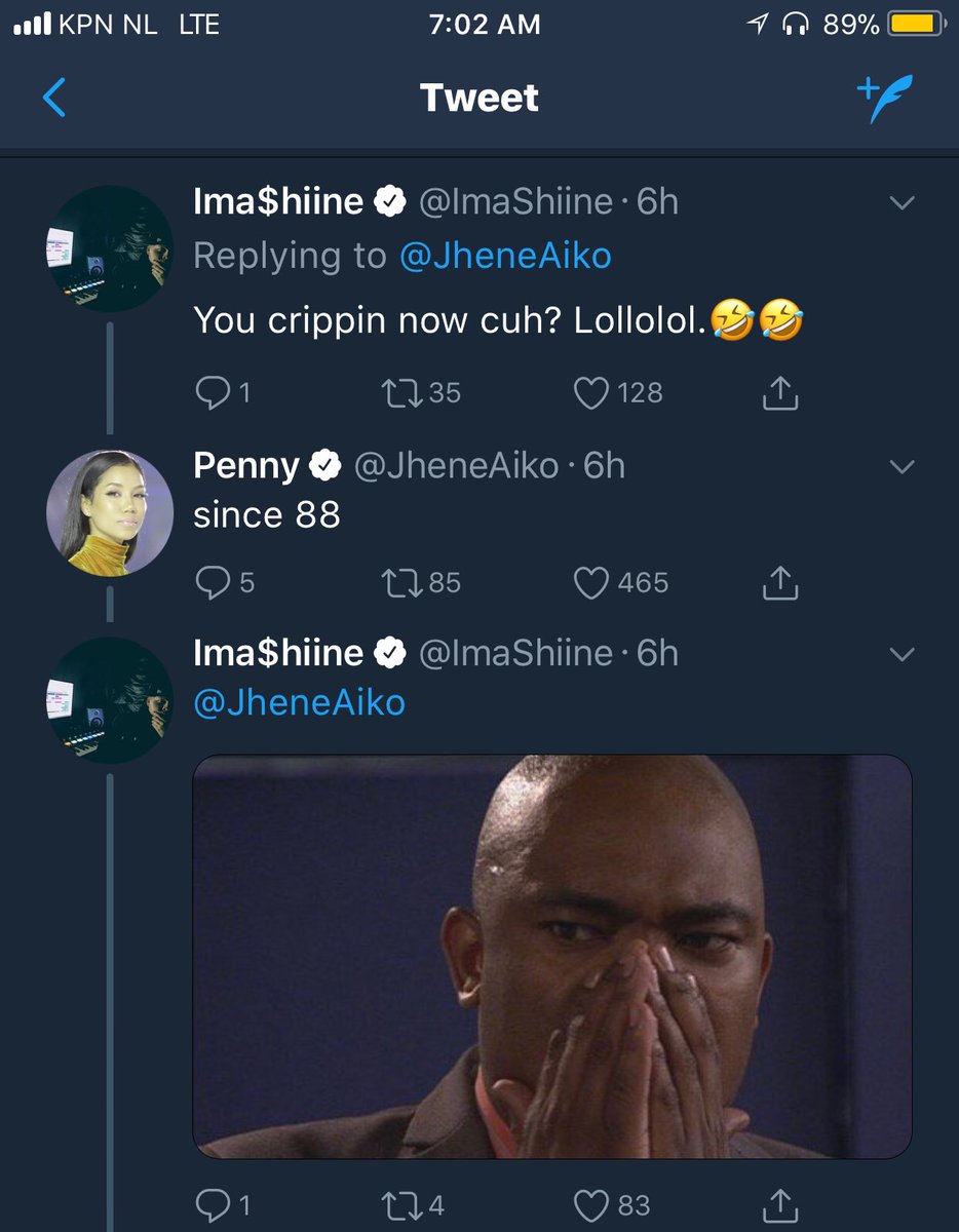 Still throws me off that Jhene Aiko a crip lol
