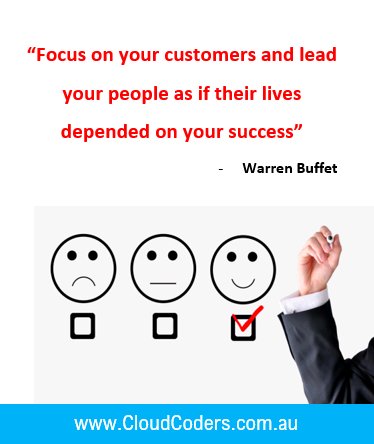 cloudcodersau's tweet image. Stay focused on building a Great Team and Customer-Centric Organization to keep ahead with your competitors. #success #CustomerExperience #customercentric