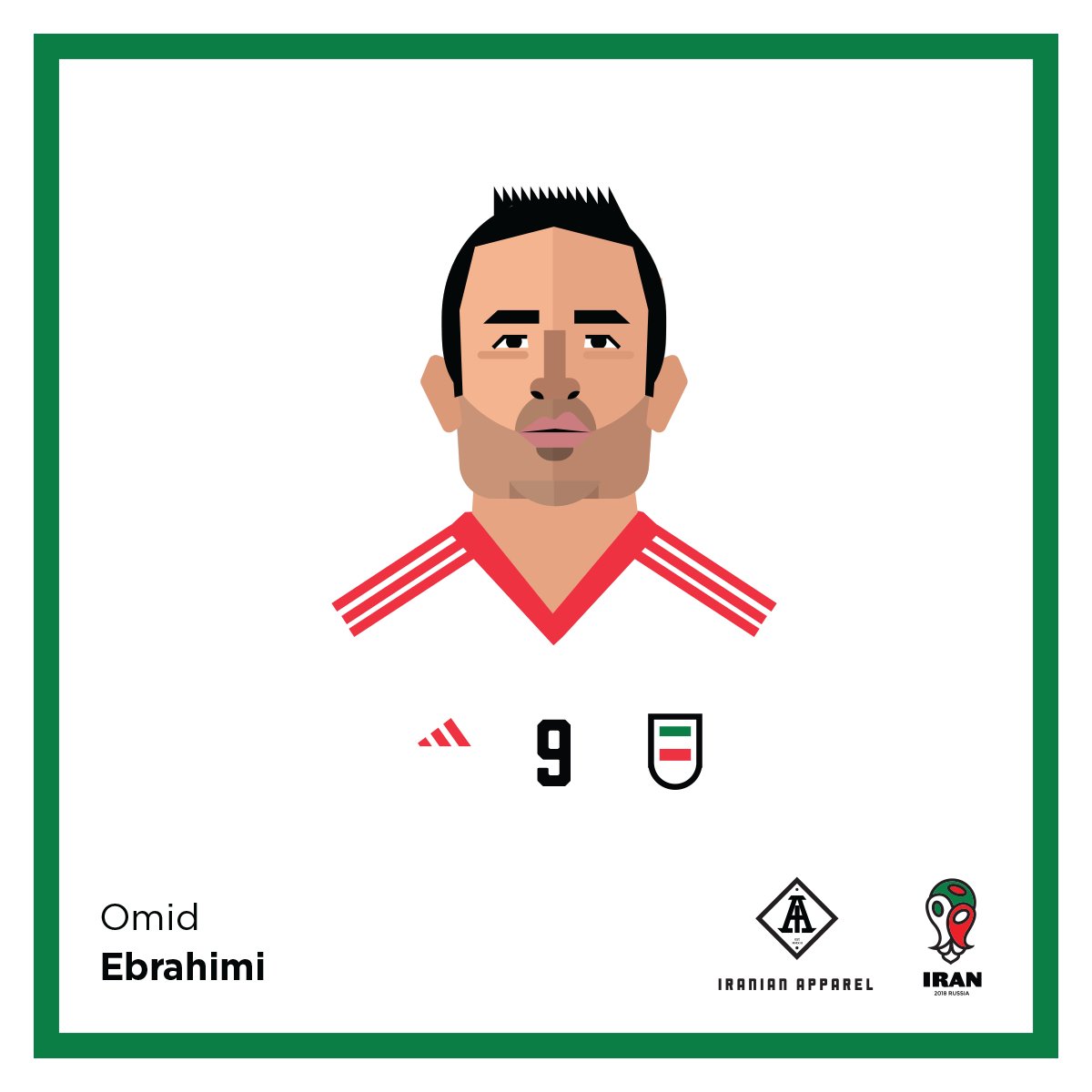 IRANIAN_APPAREL's tweet image. Midfielder Omid Ebrahimi has already put in two solid shifts for #iran this #worldup. Will #Queiroz start him on Monday against #portugal? @TeamMelliIran @FcEsteghlal #allforteammelli #teammelli #irn