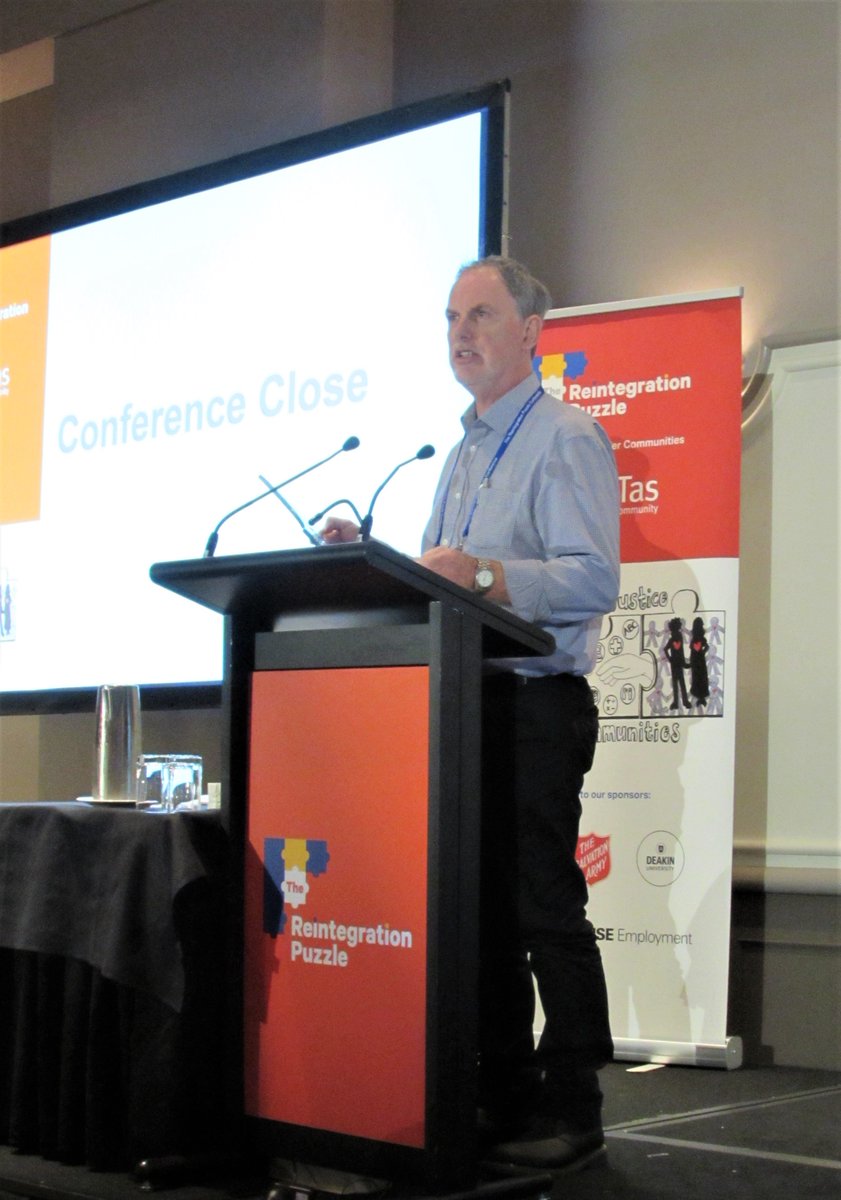 DrHannahGraham's tweet photo. The Reintegration Champion's Award for 2018 being presented to Steve Graham - my wise, humble Dad - recognising his career contributions of championing change to support reintegration and #desistance. Several people had teary eyes when he got it. I'm a proud daughter! #RPCon2018 https://t.co/H9SK2HRyr4