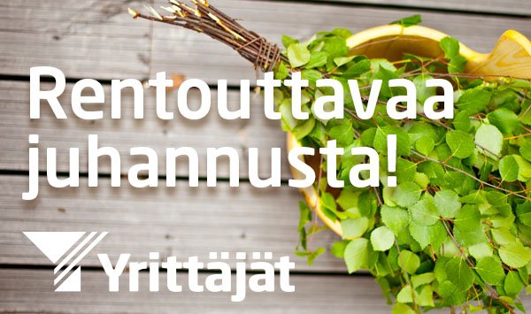 suomenyrittajat's tweet photo. Yrittäjä, nyt LEPO ainakin hetkeksi! Juhannus on täällä, nauttikaa! Hyvää juhannusta kaikille! #yrittäjät #juhannus #yrittäjyys #hyvääjuhannusta https://t.co/j751mwuHuD