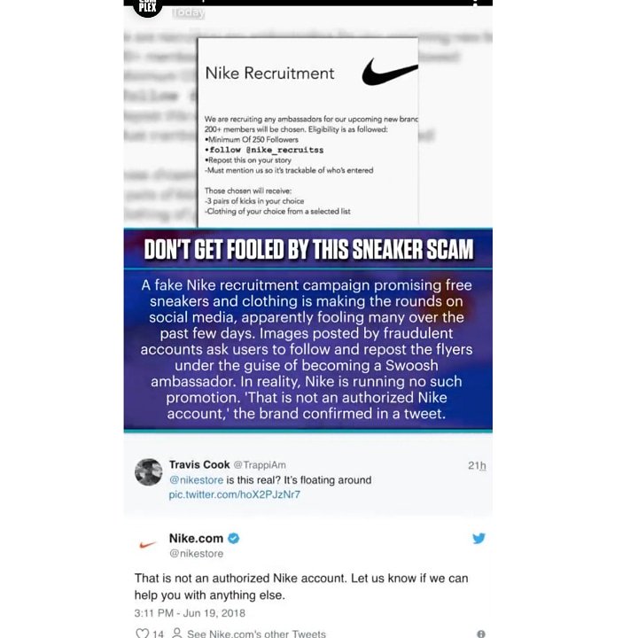 nike store twitter page