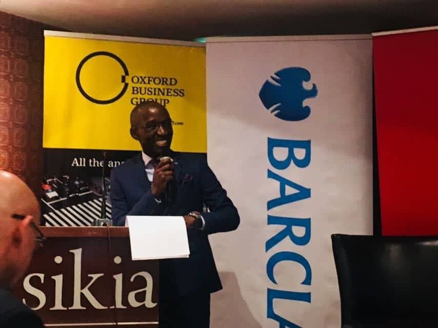 OBGinsights's tweet photo. @LabanCliff of @ntvkenya conducts the #OBGRoundtable panel discussion at the #BusinessBarometer #Kenya CEO Survey launch. https://t.co/R7av8M7ece