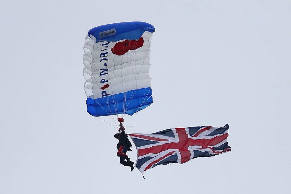 dudleymbc's tweet photo. We’re excited to announce that in a first for @ArmedForcesDay at #HimleyHall we will be welcoming @WingsDisplay to jump into the event! The team will be jumping at approx 12.30pm (weather permitting). Join us on the day to watch the sky! https://t.co/u4GHN45WLo