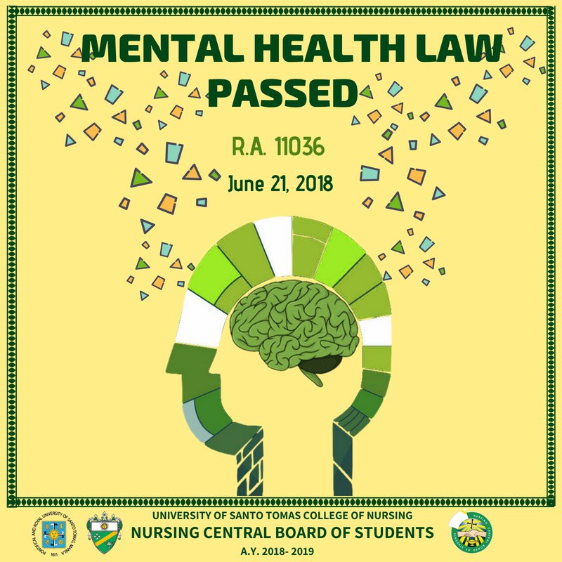 UST_NCBS's tweet image. We celebrate the passing of the Mental Health Law (R.A. 11036). It’s about time that we finally recognize that mental health is as important as physical health, as well as that is a part of our rights and welfare.

#BeProactive
#MoveforMH
#HelpIsHere
#ThomasianNursesForMH