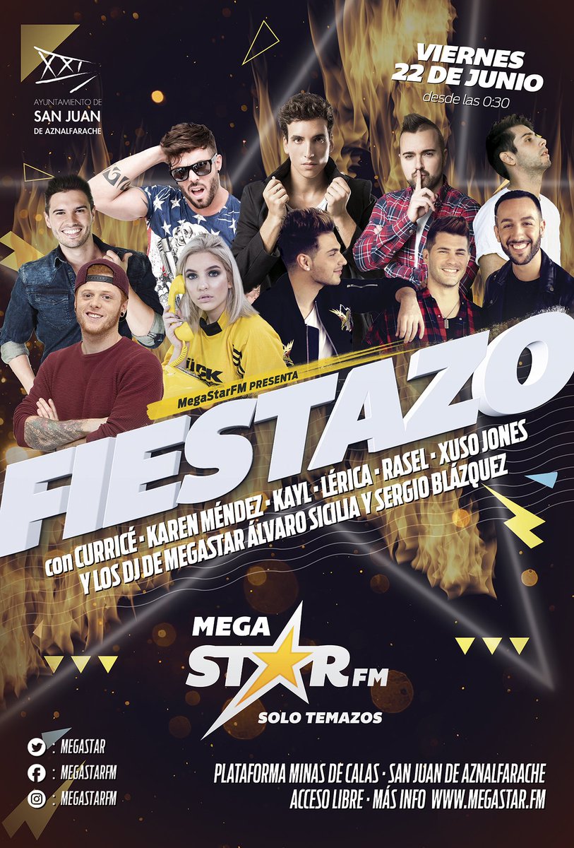 MegaStarFM's tweet photo. ¡Este finde celebramos #SanJuan con un #FiestazoMegaStar en #Sevilla y otro en #Málaga! 🔝
¿Te vemos allí? 😎
🔥🔥🔥🔥🔥🔥
#TemazosDeFinde 
Tienes toda la info en https://t.co/1gIe7pALac https://t.co/3EYyUg27x7