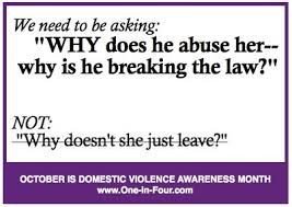 우리는 다음과 같이 질문해야 한다: 
"왜 그 남자는 그녀를 학대하지?
왜 법을 어기느냔 말이야?"

그리고 다음과 같이 질문해서는 안 된다:
"왜 그녀는 그 남자를 떠나지 않을까?"