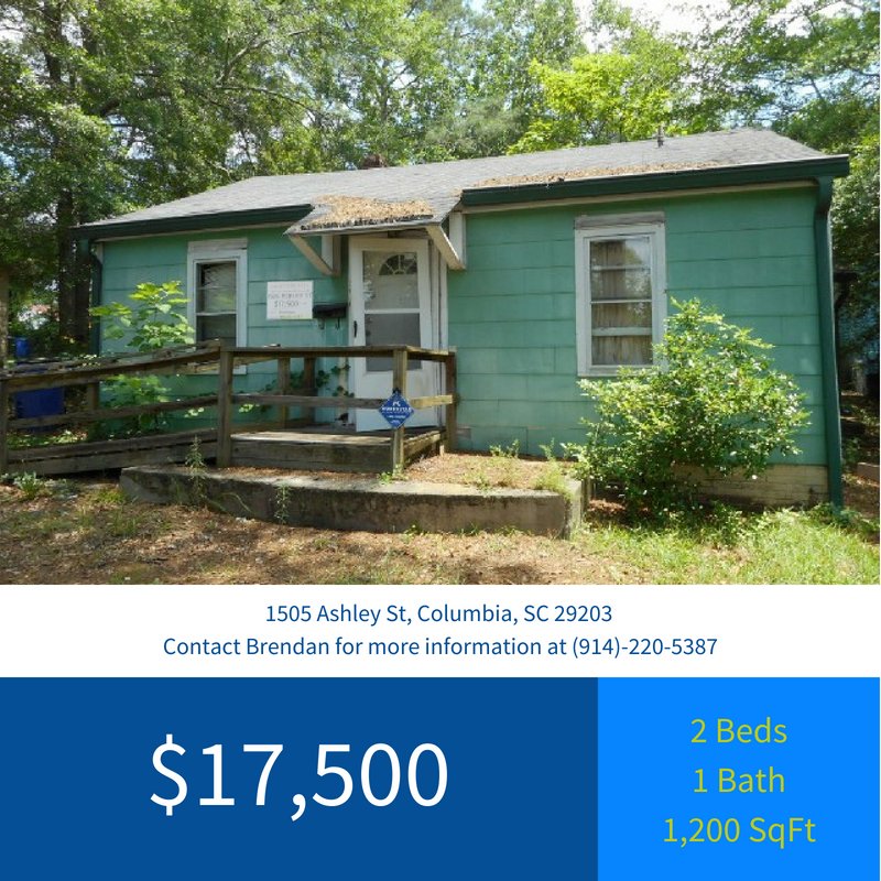 Quaint Home with Lots of Potential! Great Deal! | 1505 Ashley St, Columbia, SC 29203 | hubs.ly/H0cJjvc0 #realestate #homebuyer #investor #realtor #flipper #realestateinvestor #schomes #screalestate #schomes #scproperties #forsale #columbiaSC