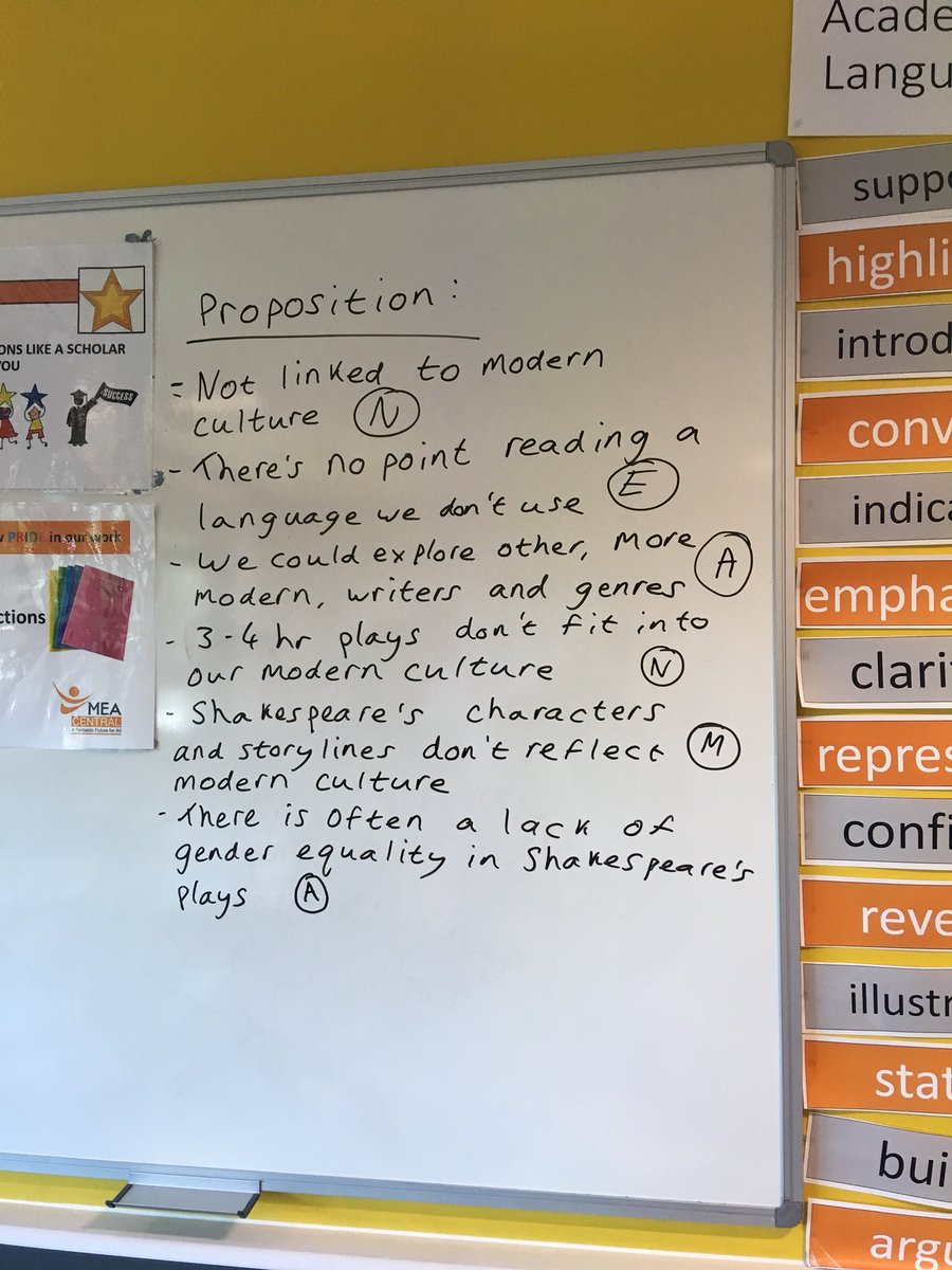 MEAC_languages's tweet photo. Loving @MEAcentral first #oracyday. Have been so impressed with debating Shakespeare’s relevance in modern society. This is how we #SpeakOut https://t.co/ZI118LJjyh