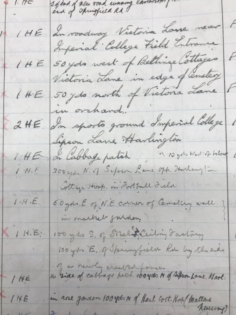 Hill_Museums's tweet photo. Something of an #unusualfind! This is a log of all unexploded bombs and shells from #Hayes and #Harlington. If you look closely you’ll see someone had a rather unpleasant surprise in their cabbage patch!! 😱🥕 https://t.co/HI4IKEmwE3