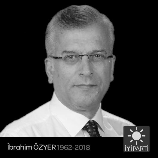 İYİ Parti Kurucular Kurulu üyesi ve Samsun Milletvekili Adayı İbrahim ÖZYER'in 30 Mayıs’ta Kırıkkale'de geçirdiği trafik kazasından sonra tedavi gördüğü hastanede vefat ettiği haberini büyük bir üzüntüyle almış bulunmaktayız.

Allah'tan rahmet, ailesine başsağlığı diliyoruz.